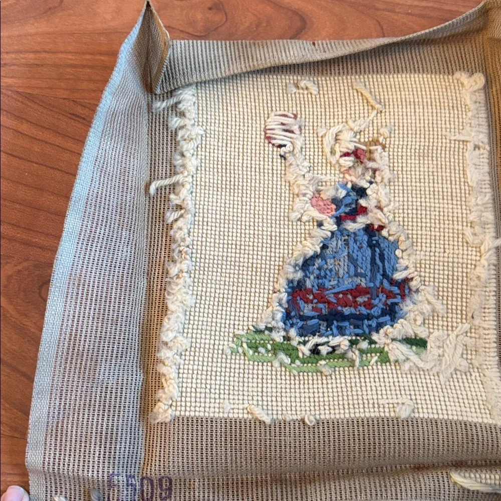 Vintage Unframed Needle Point.